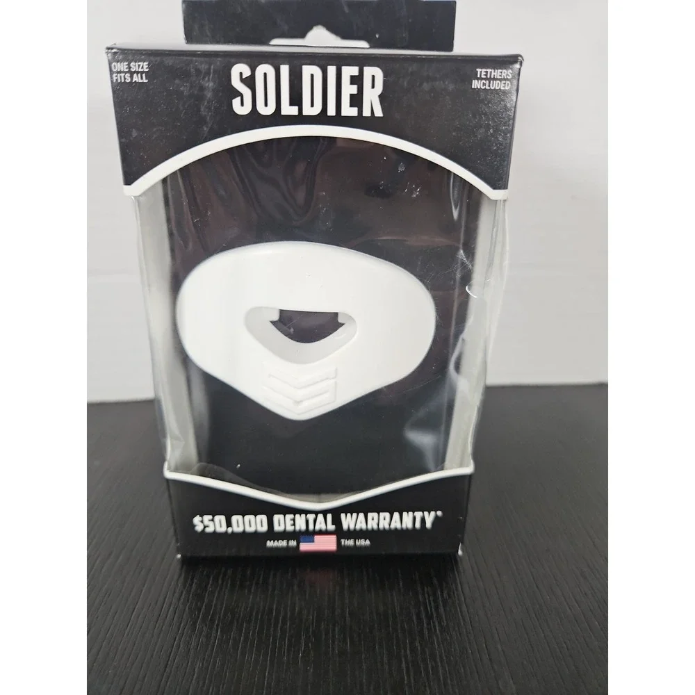 Soldier Mouthguard with Tethers – One Size Fits All – New in Box (A)